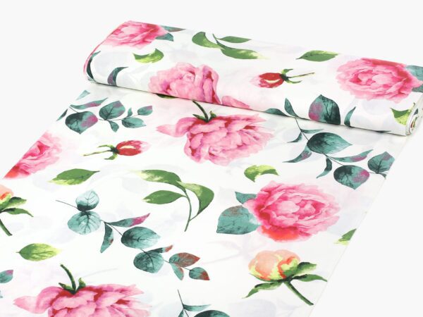 Bavlna květy pivoňky metráž značky Škodák