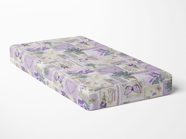 Bavlněné napínací prostěradlo levandule značky Škodák