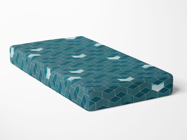 Bavlněné napínací prostěradlo 3D čtverce značky Škodák