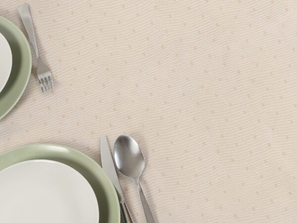 kulatý teflonový ubrus obdelník na béžové značky Škodák