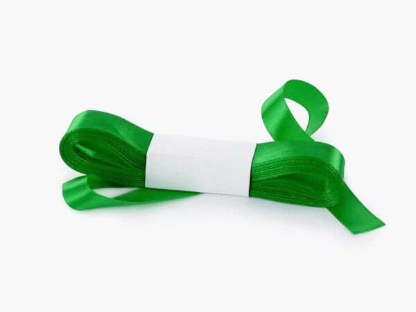 Stuha taftová tmavě zelená značky Škodák.