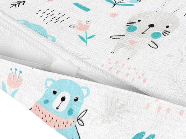 bavlněný povlak na polštář pastelová zvířátka značky Škodák