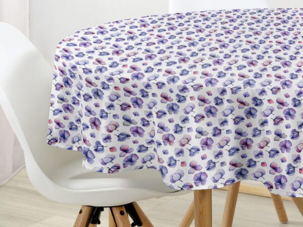 kulatý ubrus loneta okvětní lístky hortenzie značky Škodák