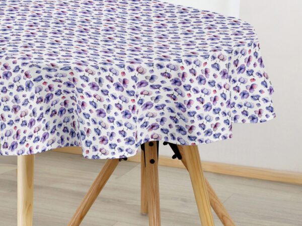 oválný ubrus loneta okvětní lístky hortenzie značky Škodák