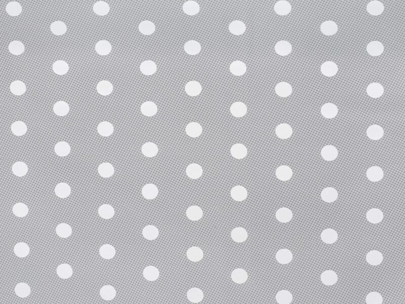 PVC ubrus Bílý puntík na šedé 120x140 cm