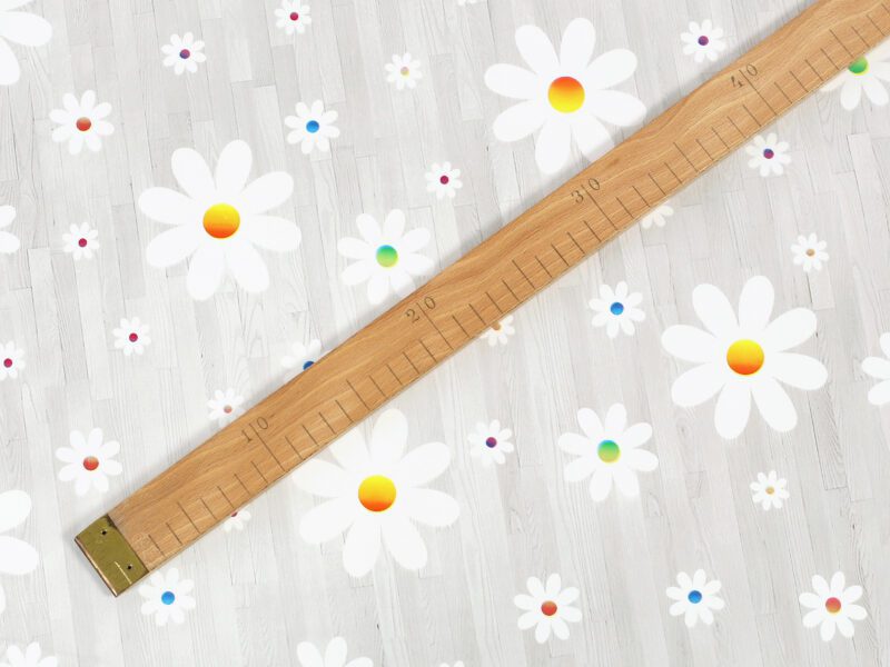 PVC ubrus kopretiny na šedé 118x140 cm