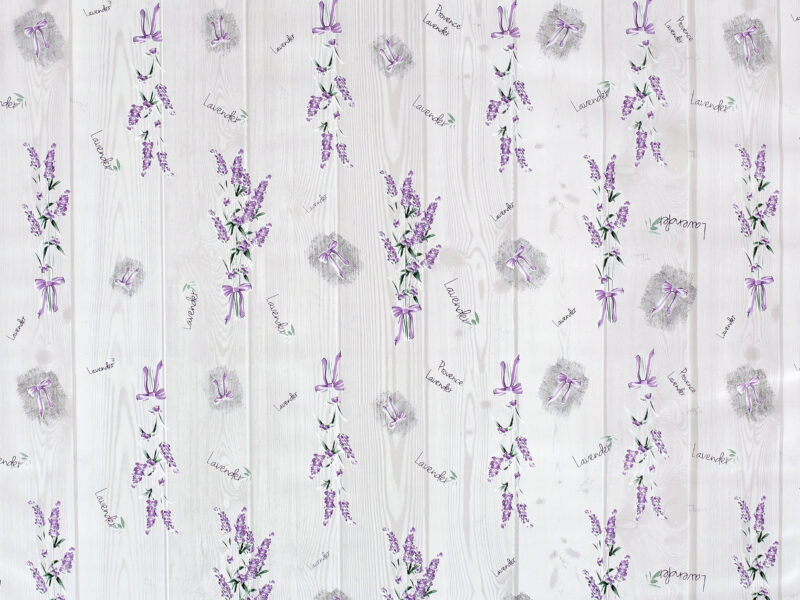 PVC ubrus levandule na šedé 118x140 cm