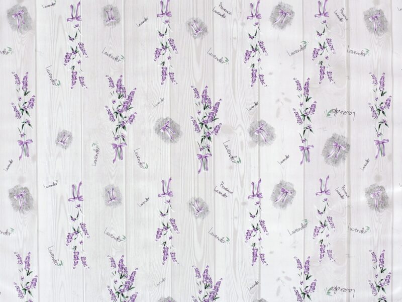 PVC ubrus levandule na šedé 118x140 cm