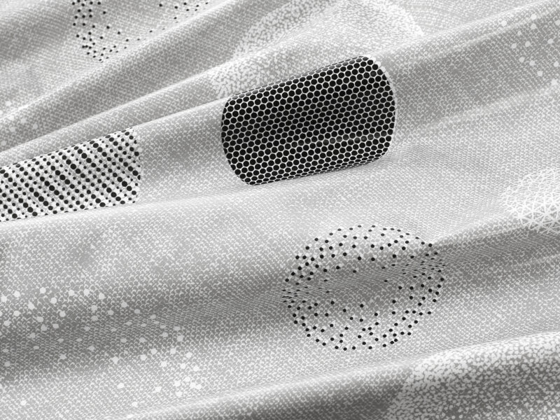 PVC ubrus kruhy na šedé 118x140 cm