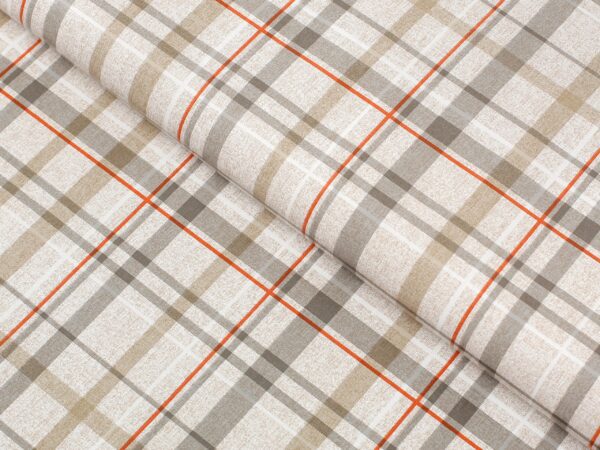 PVC ubrusovina žluto-hnědé káro metráž 140 cm