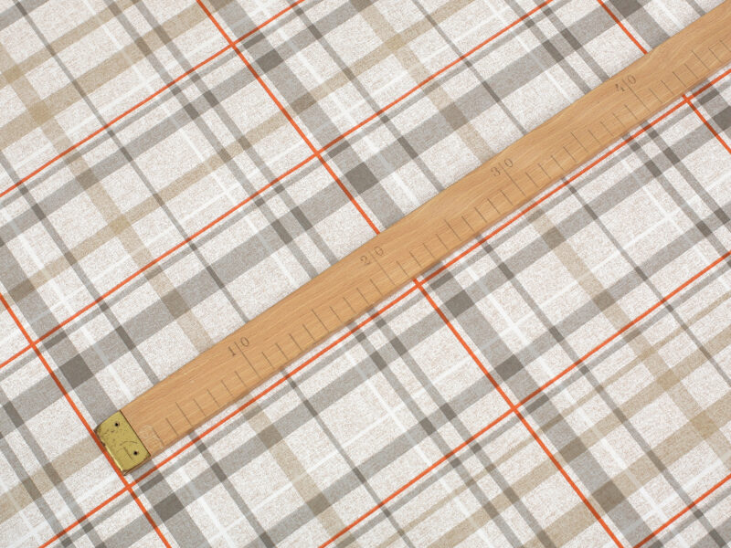 PVC ubrusovina žluto-hnědé káro metráž 140 cm