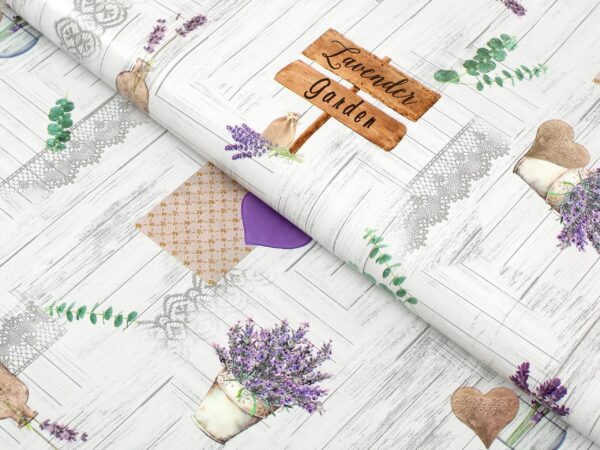 PVC ubrusovina levandule metráž šířka 140 cm