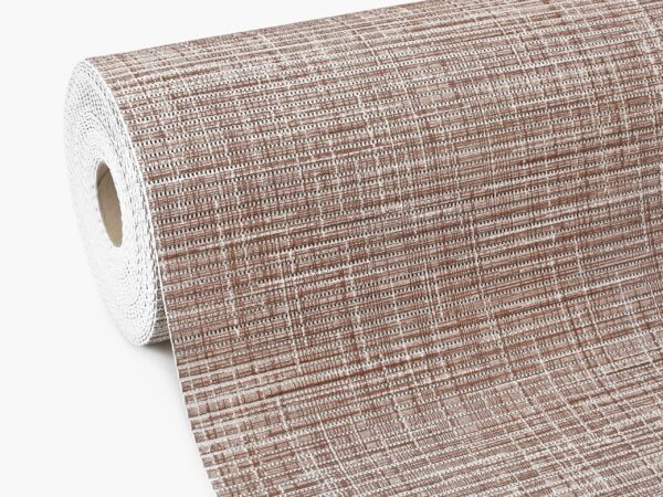 Pěnová rohož do koupelny hnědá mřížka šířka 65 cm