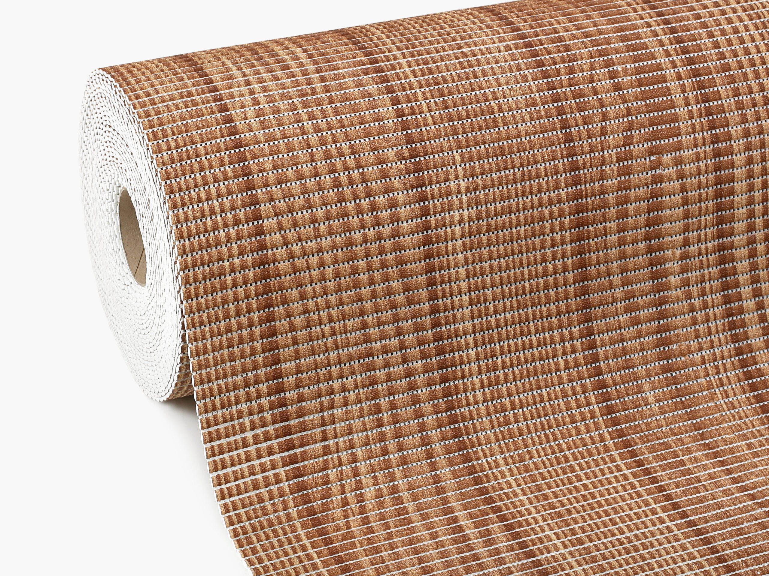 Pěnová rohož do koupelny hnědé dřevo šířka 65 cm