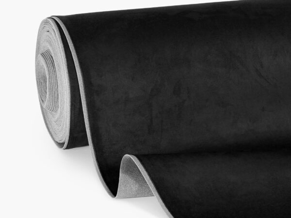 Potahová látka imitace kůže Alcantara černá šířka 160 cm značky Škodák.