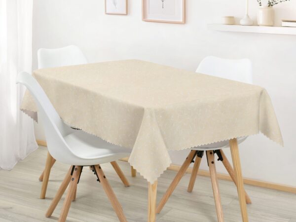 Hranatý teflonový ubrus béžový zámecký vzor značky Škodák