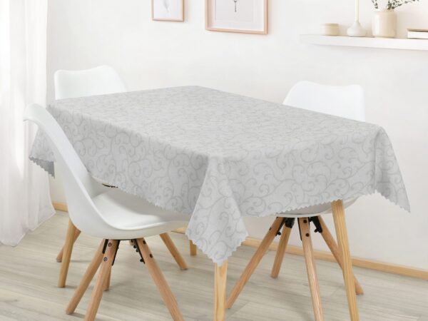 Hranatý teflonový ubrus šedý zámecký vzor značky Škodák