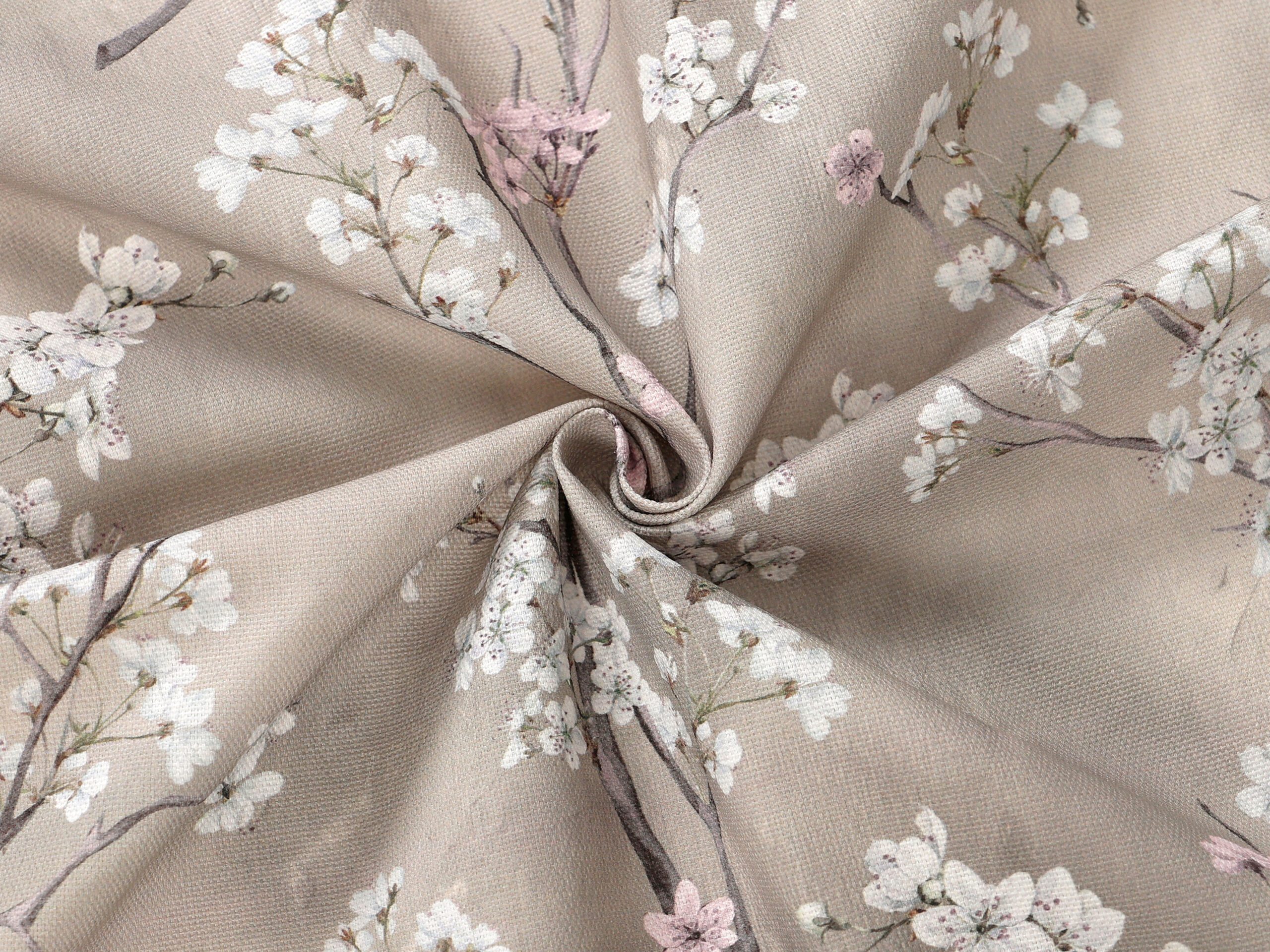 Dekorační látka VALORA růžová větvička metráž šířka 140 cm