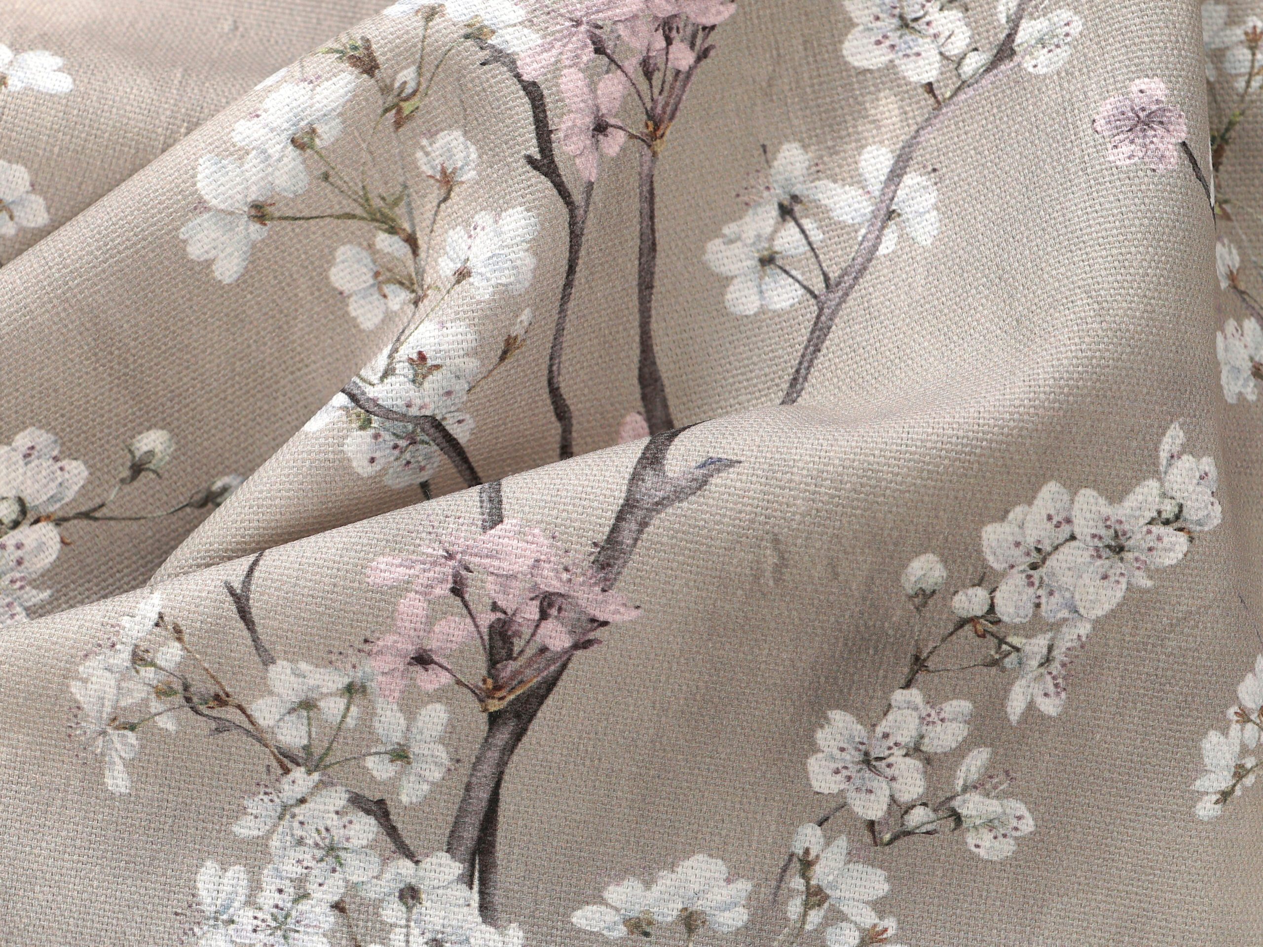 Dekorační látka VALORA růžová větvička metráž šířka 140 cm