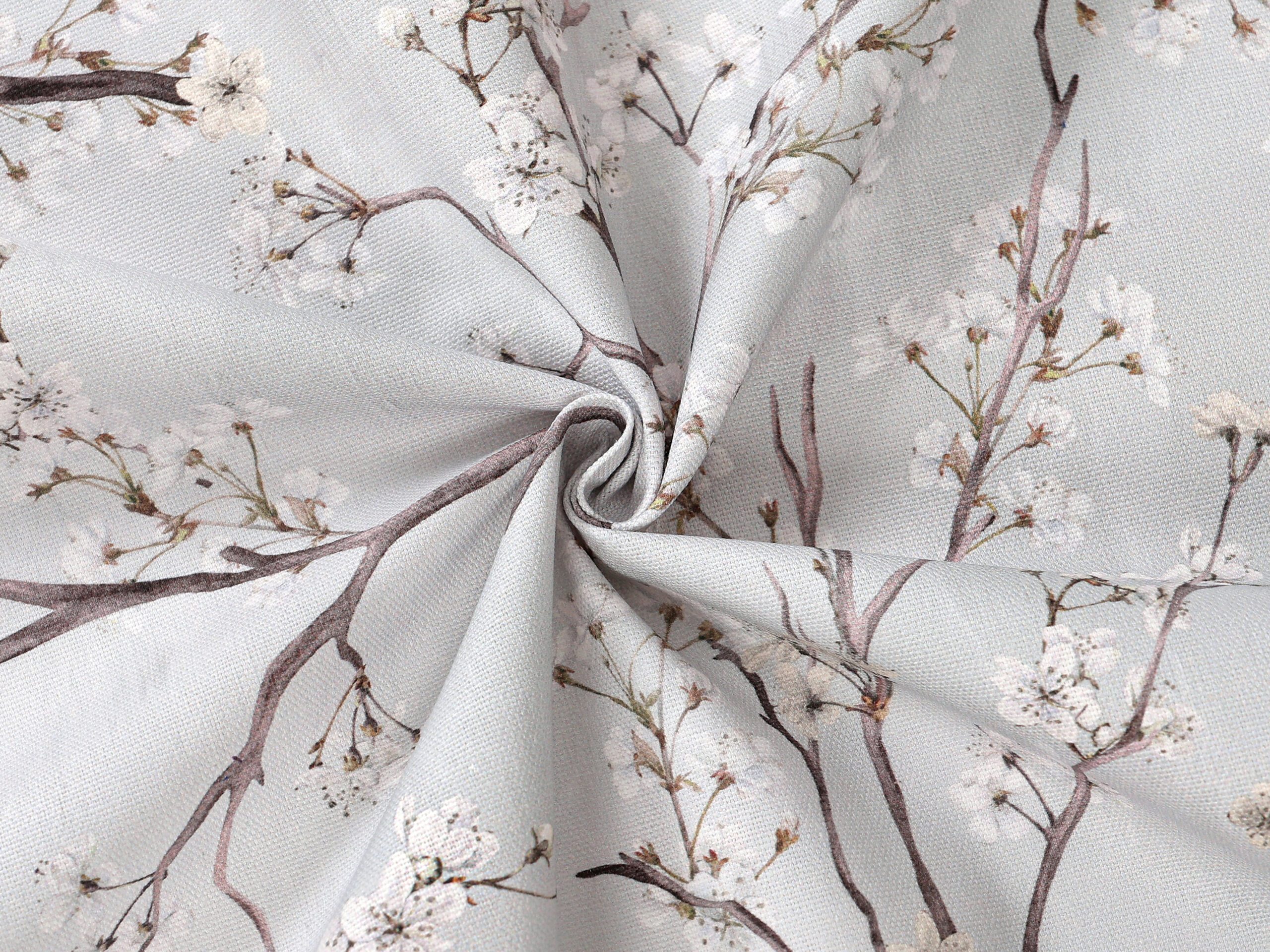 Dekorační látka VALORA světle béžová větvička metráž šířka 140 cm