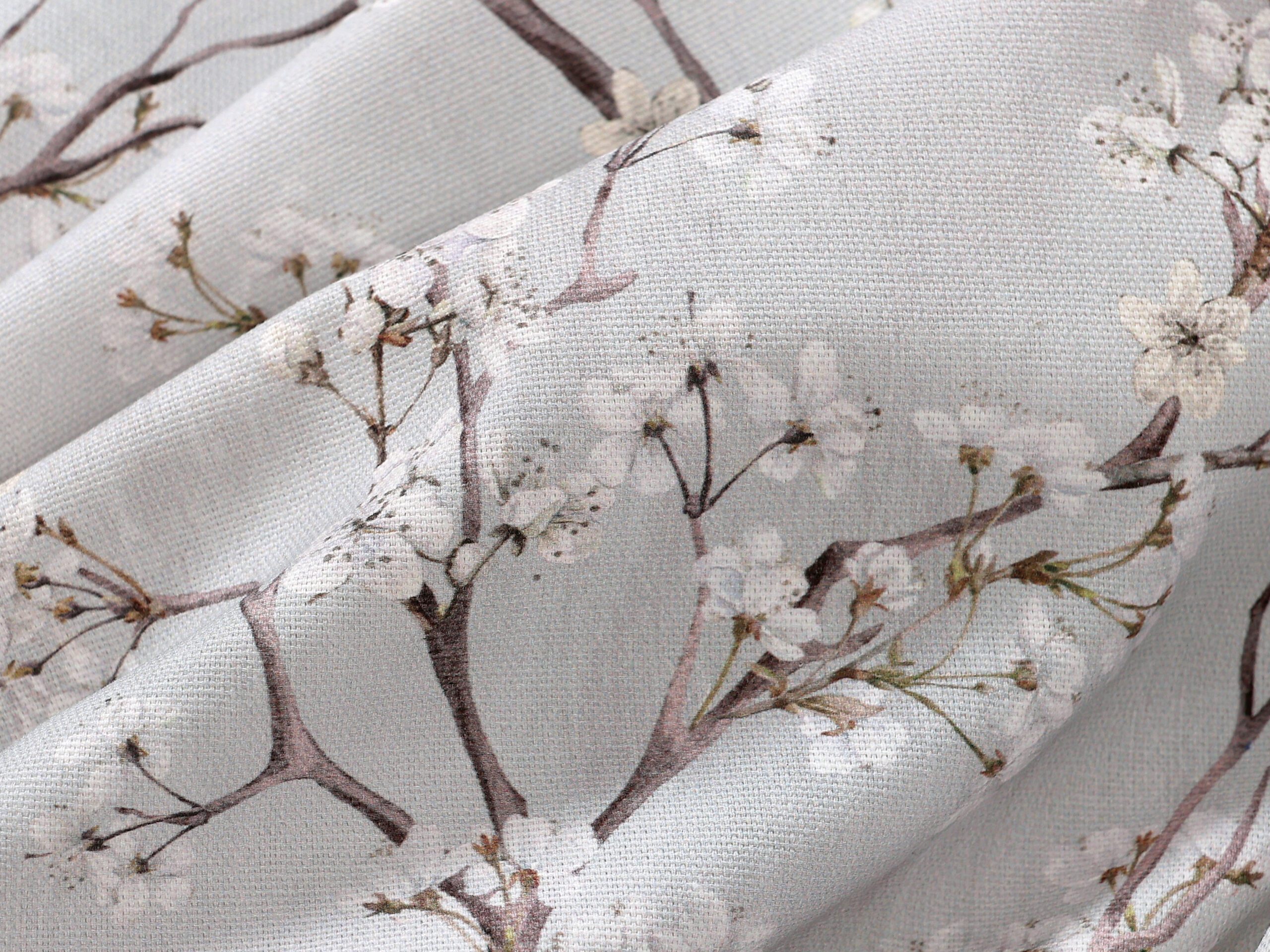 Dekorační látka VALORA světle béžová větvička metráž šířka 140 cm