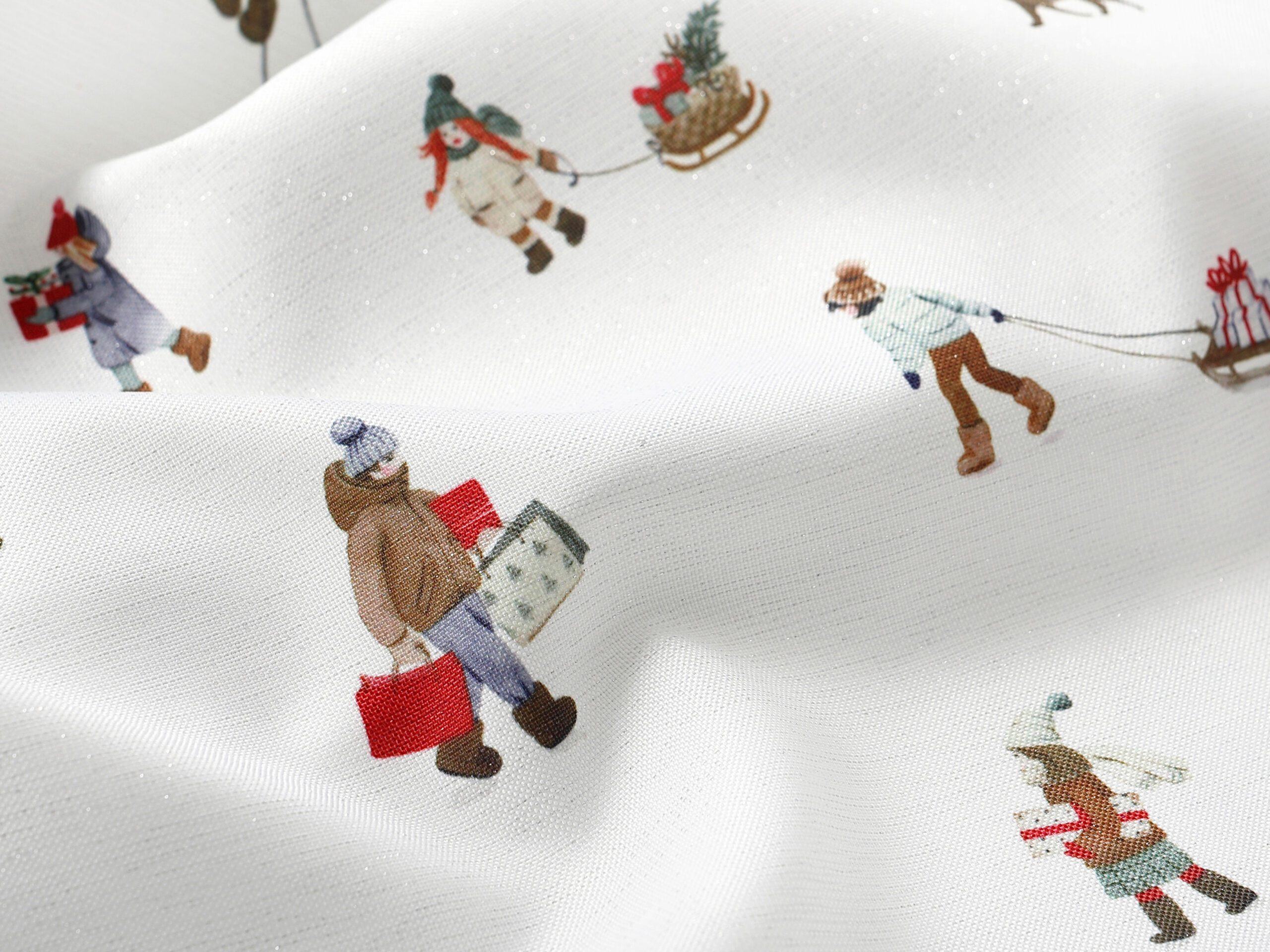 Vánoční dekorační ubrus Vánoce na vesnici