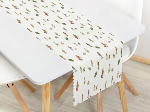 Vánoční dekorační běhoun Vánoce na vesnici značky Škodák.