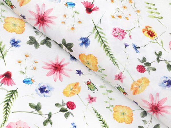 Dekorační látka luční květy metráž šířka 160 cm značky Škodák.