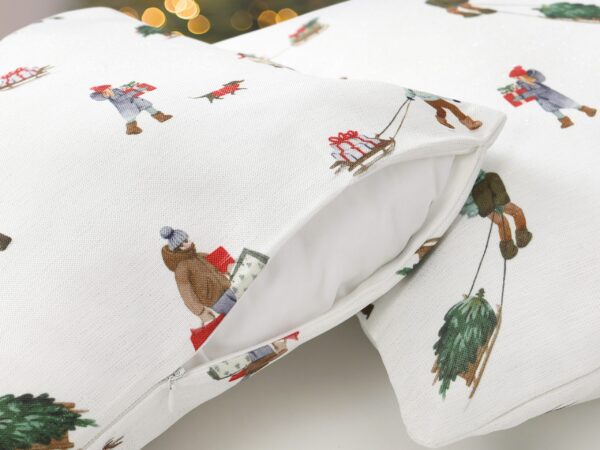 Dekorační povlak na polštář vánoce na vesnici značky Škodák.