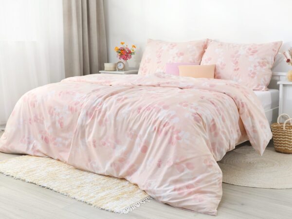 Bavlněné povlečení růžové kvítečka