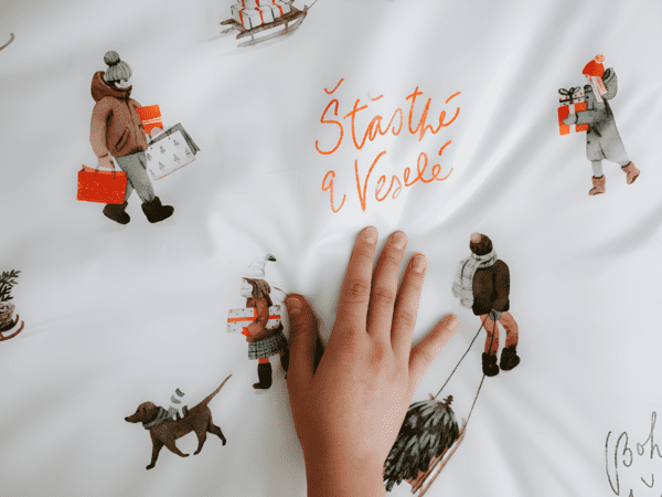 Vánoční bavlněné povlečení Veselé Vánoce značky Škodák.