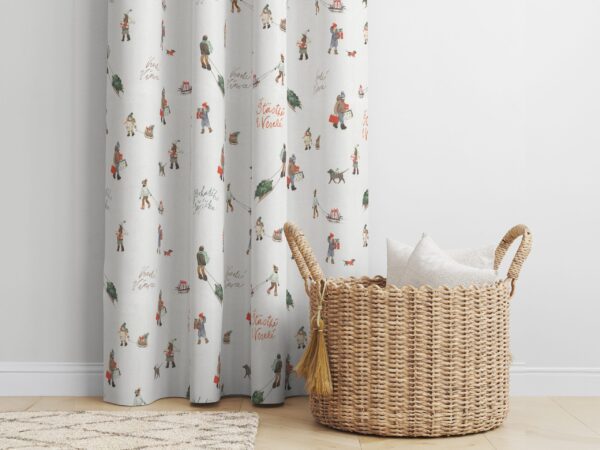 Vánoční bavlněný závěs Veselé Vánoce značky Škodák.