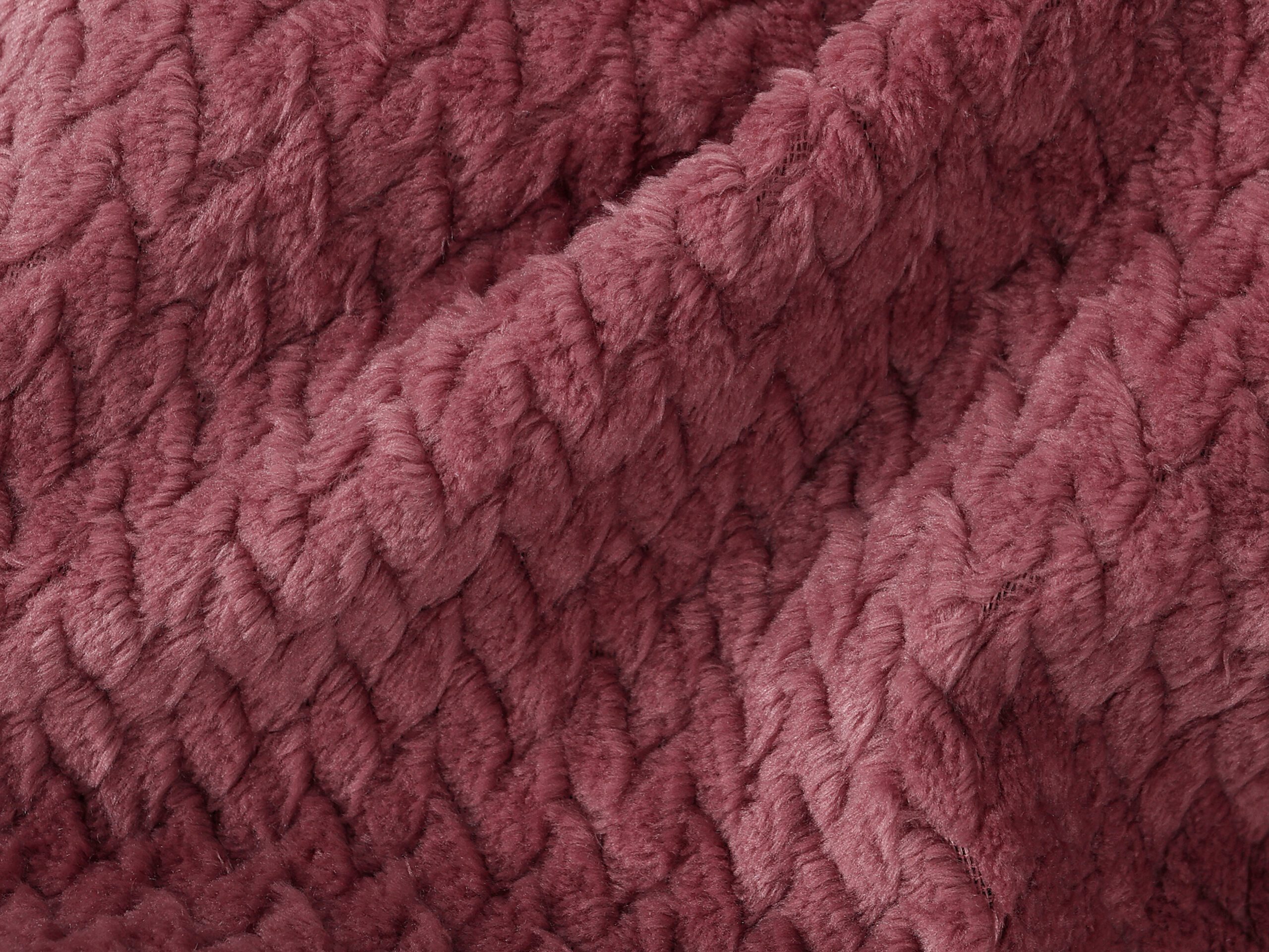 Deka Mikroflanel starorůžové copánky 150x200 cm značky Škodák.