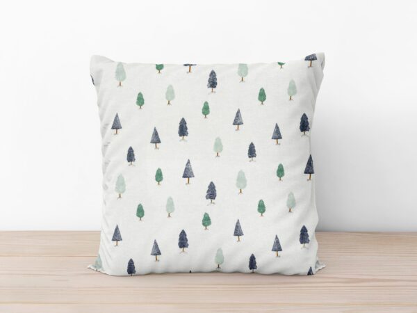 Vánoční bavlněný povlak na polštář zimní les