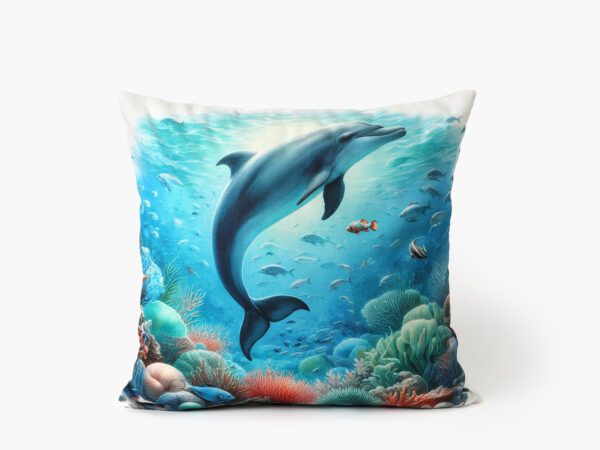 Dekorační povlak na polštář delfín