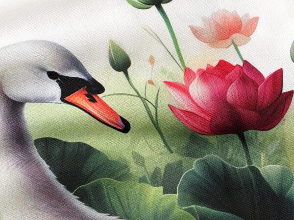 Dekorační povlak na polštář labuť