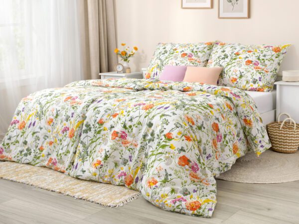 Krepové povlečení akvarelová louka