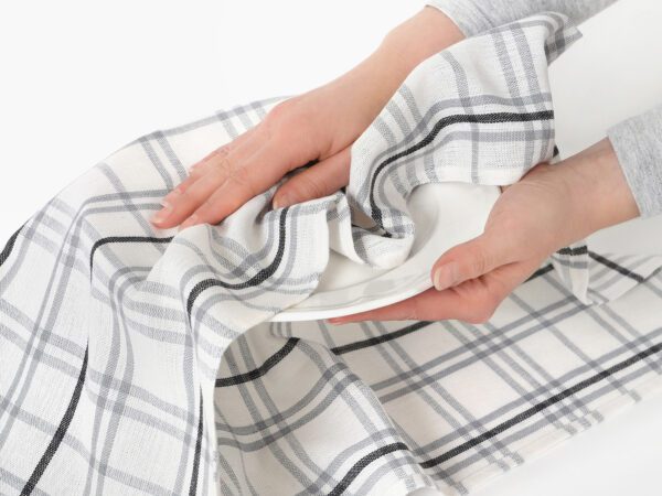 Bambusová utěrka černo-šedá 50x70 cm značky Škodák.