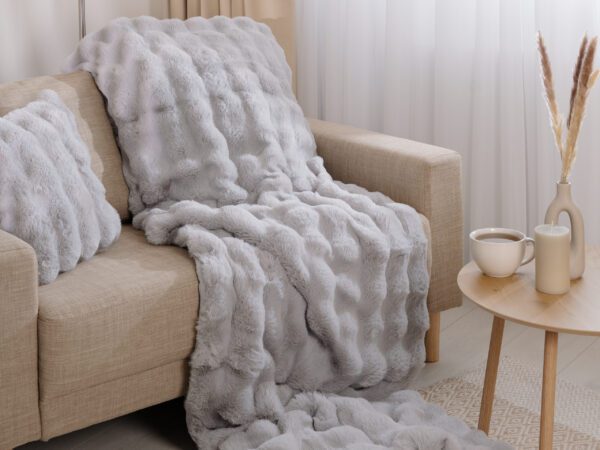 Deka Premium mikroflanel bubliny šedá 150x200 cm