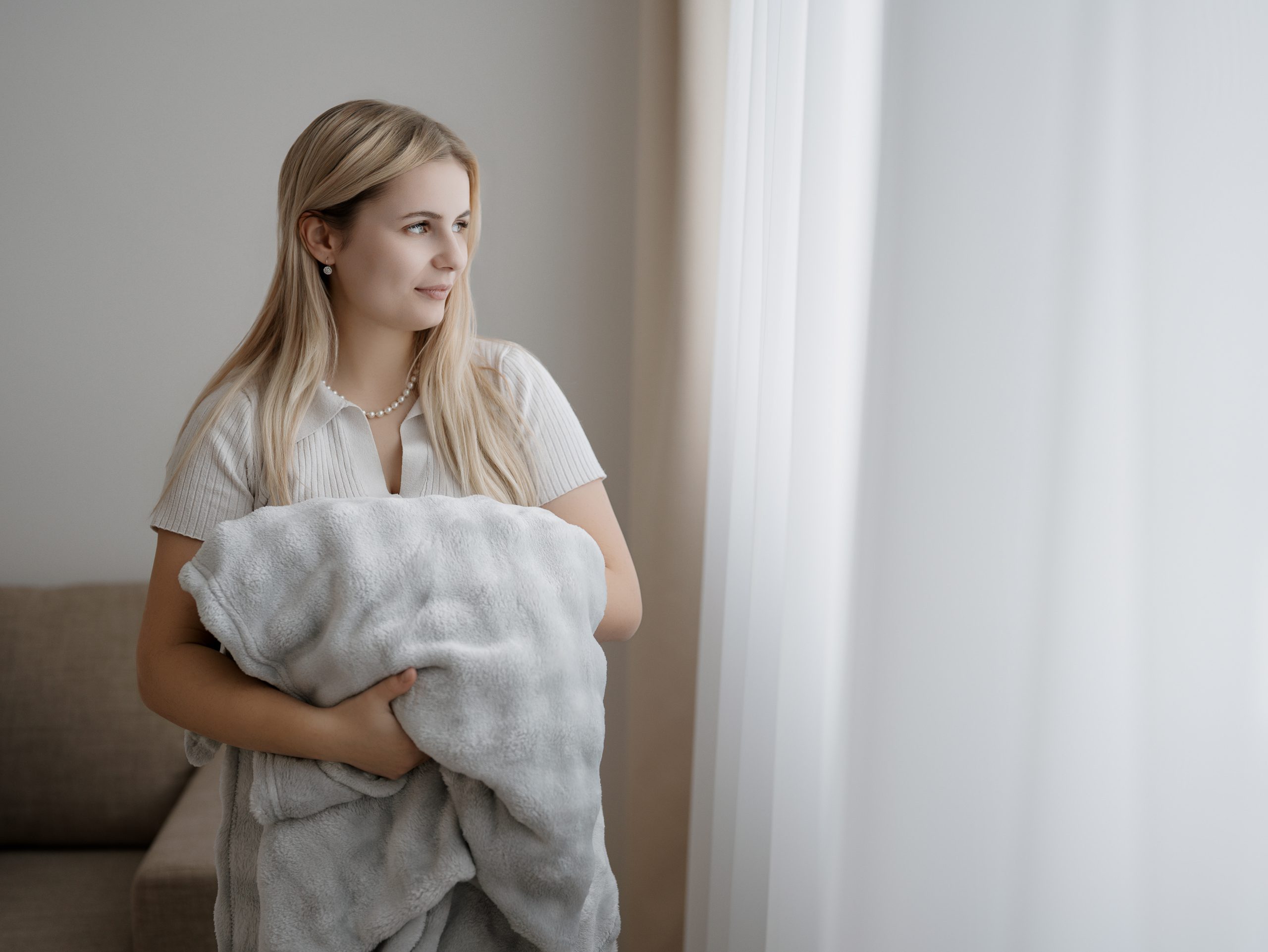 Deka Mikroflanel bubliny světle šedá 150x200 cm