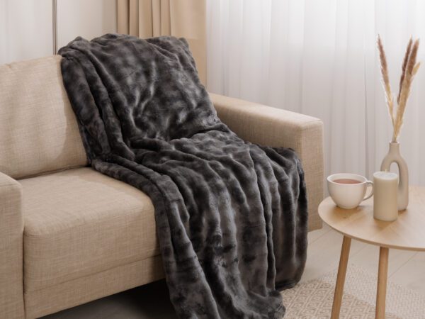 Deka Mikroflanel bubliny tmavě šedá 150x200 cm