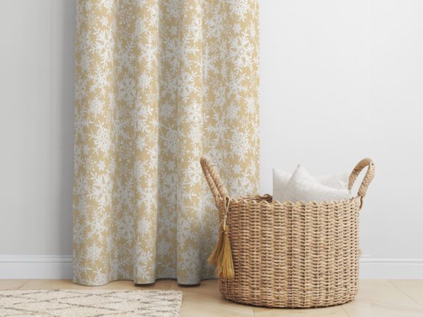 Dekorační závěs Terra vločky na béžové značky Škodák