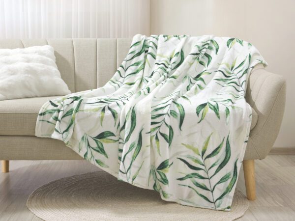 Deka Mikroflanel zelený list 150x200 cm značky Škodák